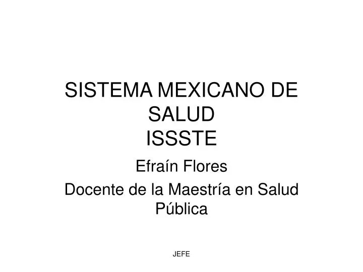 sistema mexicano de salud issste