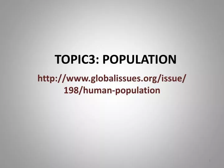topic3 population