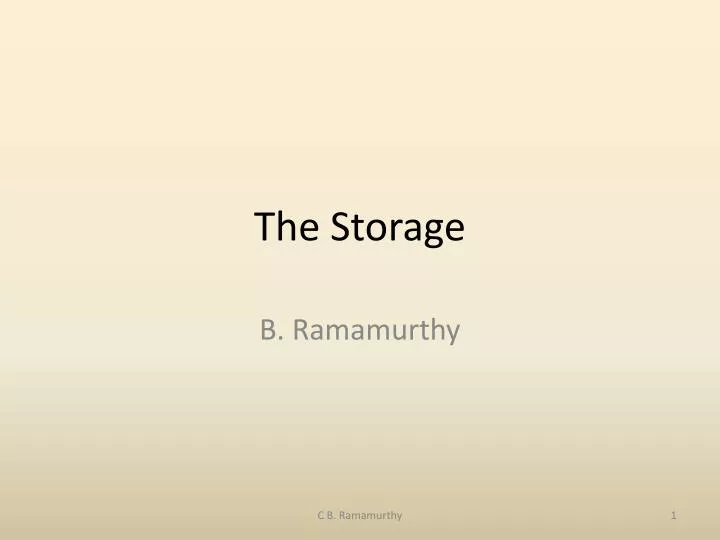 the storage