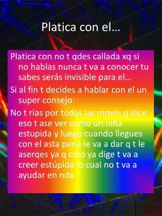 platica con el
