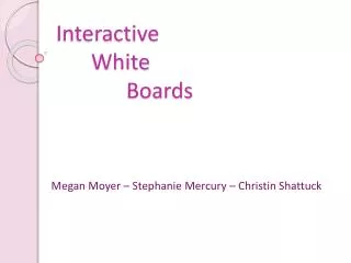 interactive white boards