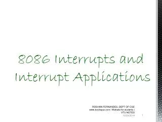 8086 Interrupts and Interrupt Applications