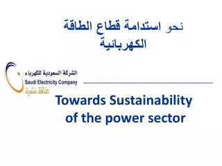 Towards Sustainability of the power sector