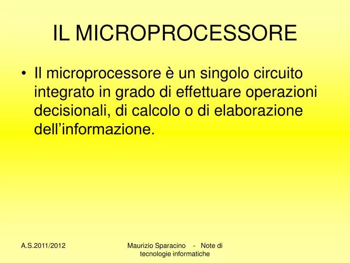 il microprocessore