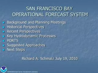 SAN FRANCISCO BAY OPERATIONAL FORECAST SYSTEM