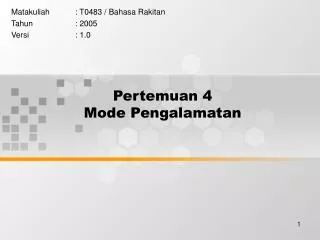 pertemuan 4 mode pengalamatan