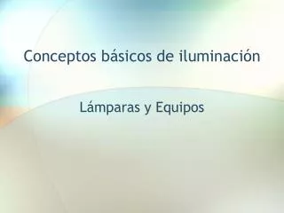 conceptos b sicos de iluminaci n