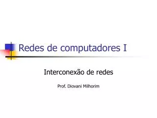 redes de computadores i