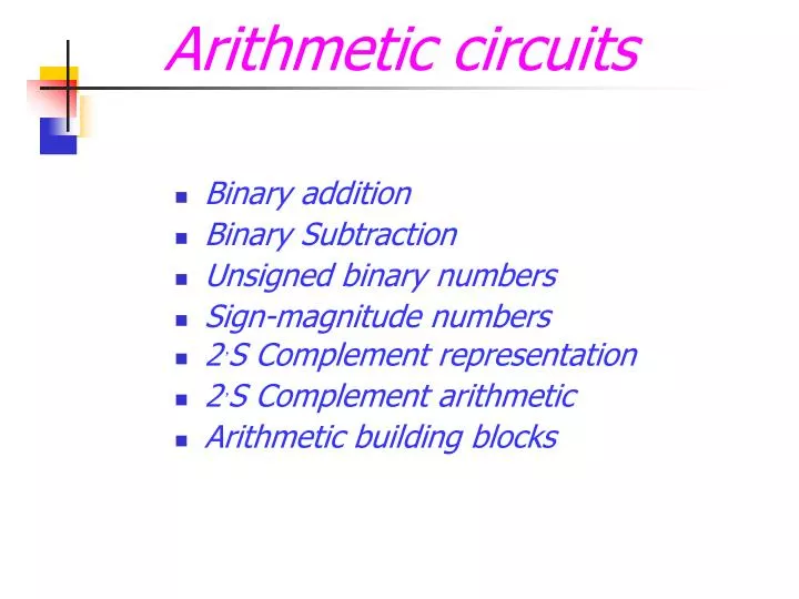 arithmetic circuits