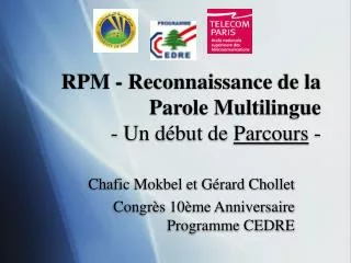 rpm reconnaissance de la parole multilingue un d but de parcours