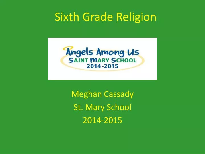 sixth grade religion