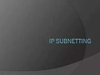 ip subnetting