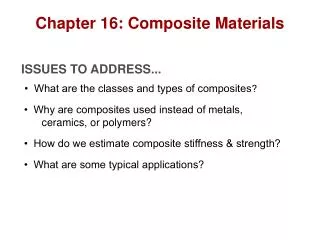 Chapter 16: Composite Materials