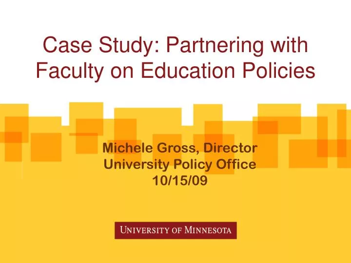 case study partnering with faculty on education policies