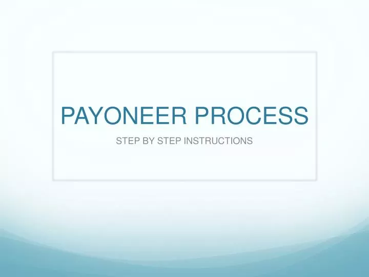 payoneer process
