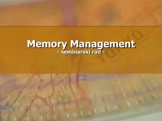 memory management seminarski rad