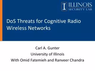 DoS Threats for Cognitive Radio Wireless Networks