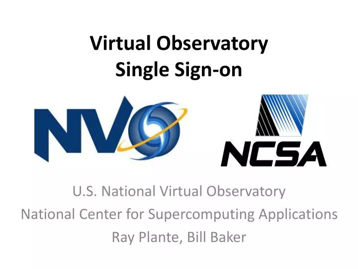 virtual observatory single sign on