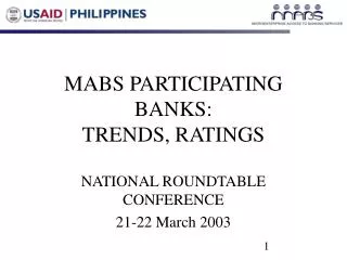 MABS PARTICIPATING BANKS: TRENDS, RATINGS