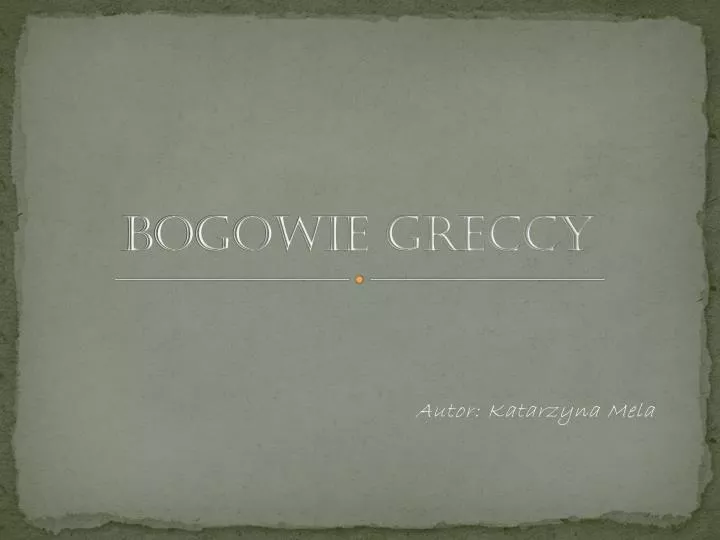 bogowie greccy