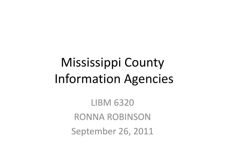 mississippi county information agencies