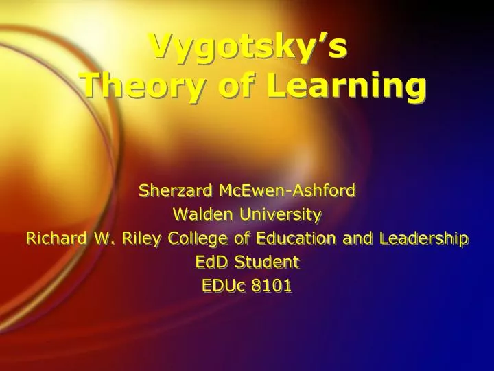 vygotsky s theory of learning