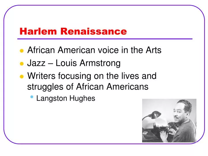 harlem renaissance