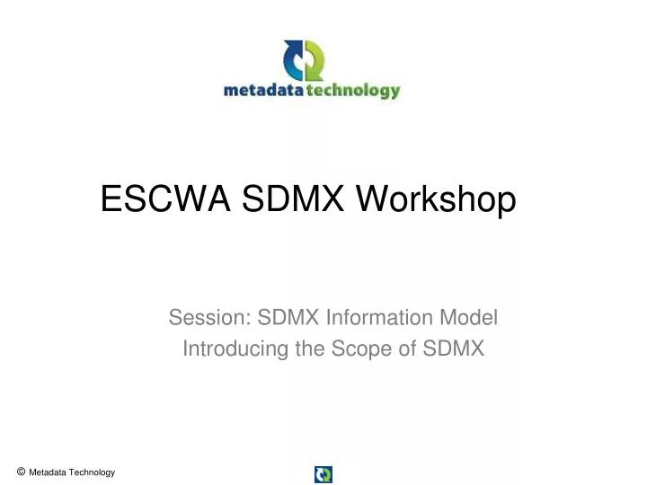 escwa sdmx workshop