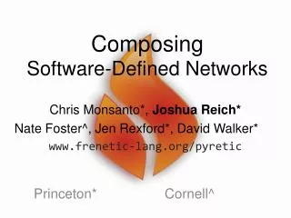 Composing Software-Defined Networks