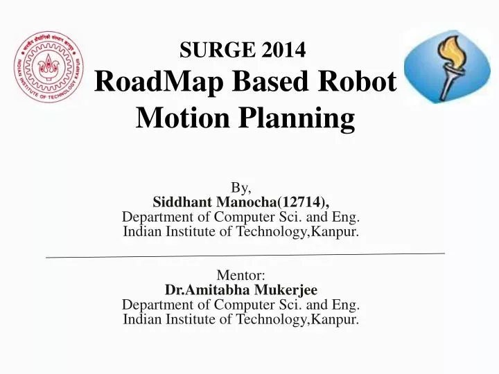 roadmap based robot motion planning
