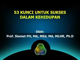 53 kunci untuk sukses dalam kehidupan