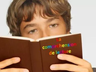 l a c o m p r h e n s i o n d e l e c t u r e