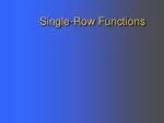 Single-Row Functions