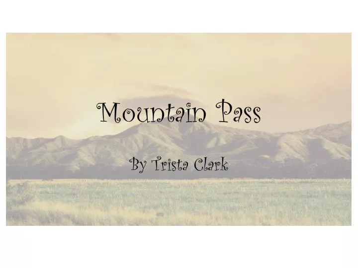 mountain pass