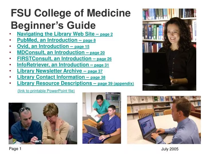 fsu college of medicine beginner s guide