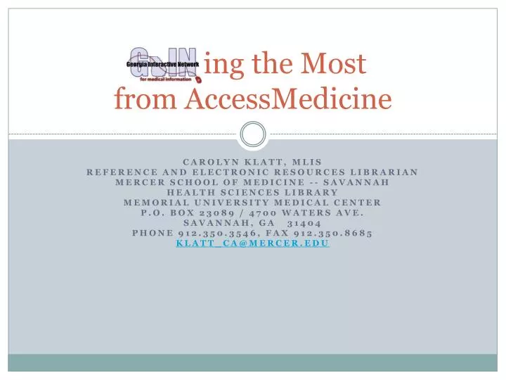 ing the most from accessmedicine