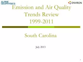 Emission and Air Quality Trends Review 1999-2011