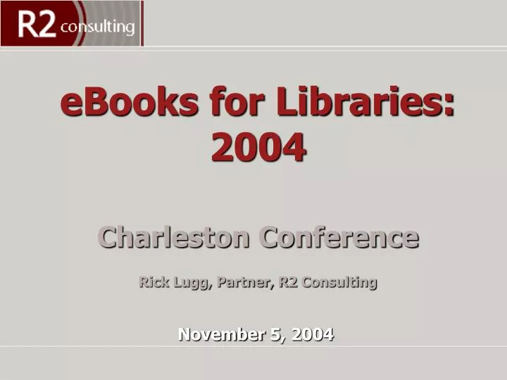 ebooks for libraries 2004
