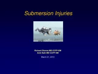 Submersion Injuries