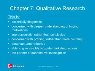 Chapter 7: Qualitative Research