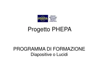 programma di formazione diapositive o lucidi