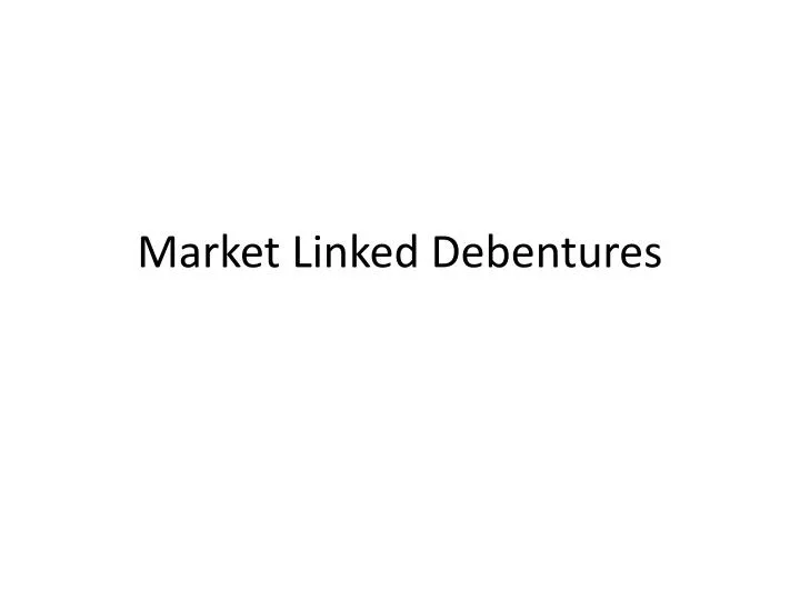 market linked debentures