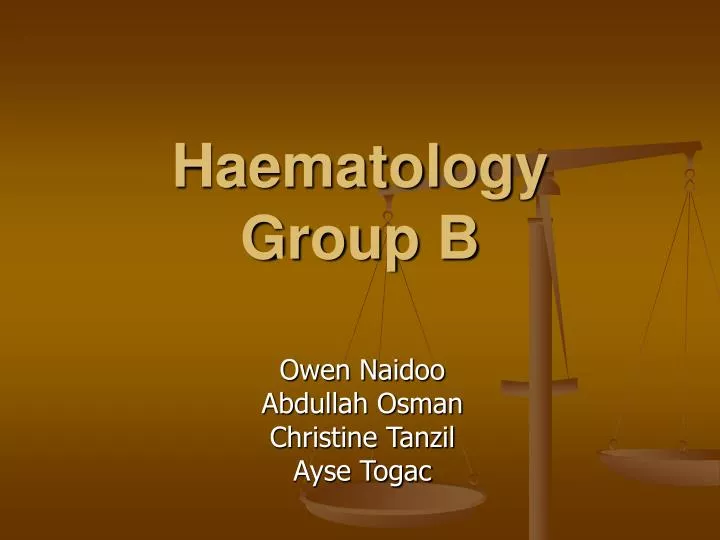 haematology group b