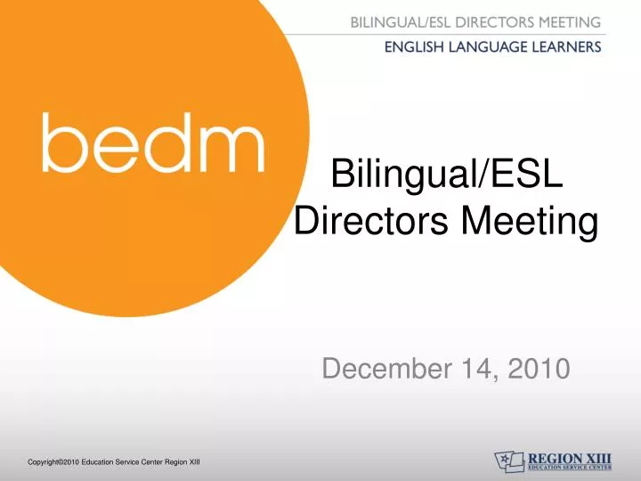 bilingual esl directors meeting