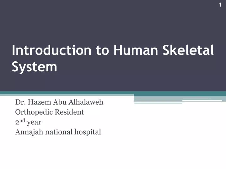 introduction to human skeletal system