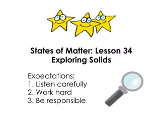 States of Matter: Lesson 34 Exploring Solids