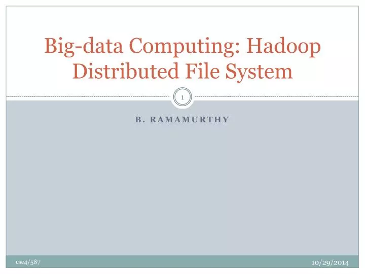 big data computing hadoop distributed file system