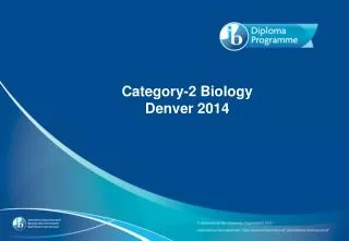 Category-2 Biology Denver 2014