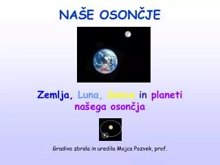 NAŠE OSONČJE