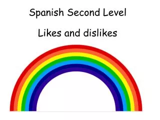 Spanish Second Level